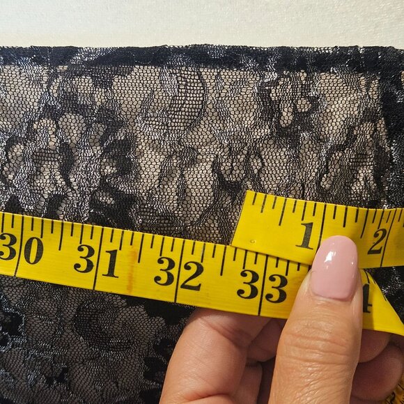 Express Women’s Lace Black Top M Lacecore Coquette Romantic Core Whimsygoth - Picture 9 of 13